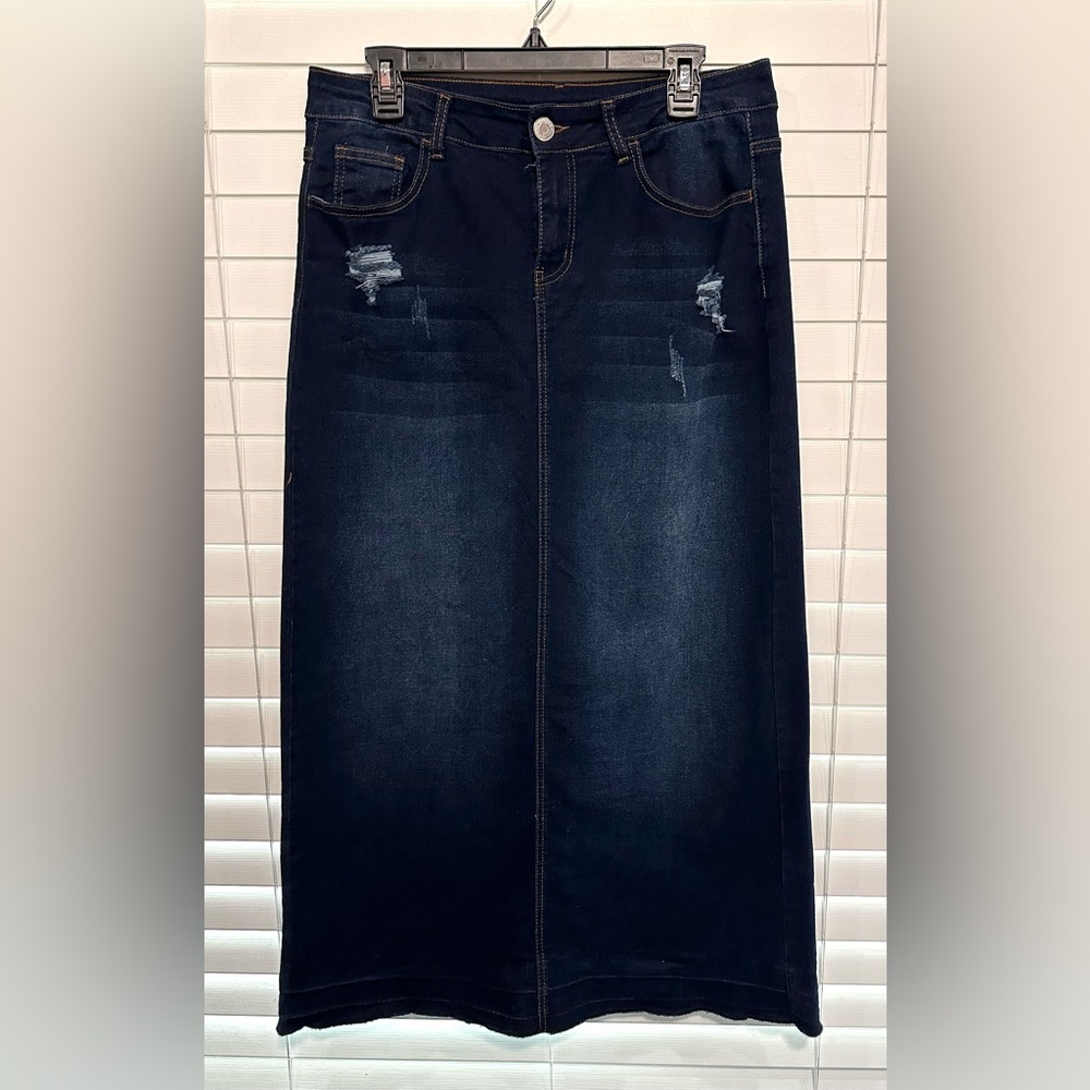 Like New! Long Denim Skirt